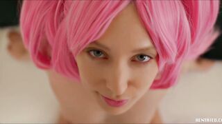 Real Life Hentai – Japanese Style Girl Fucks Big Dildo For Massive Creampie