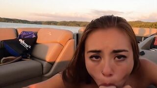Beautiful Redhead Slut Sucks On The Boat
