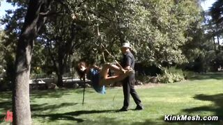 Blonde Public Humiliation and Fucking