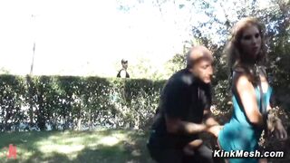 Blonde Public Humiliation and Fucking