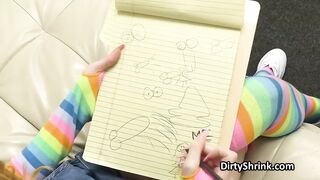 Nymph patient sees a dick in everything so she gets a hard one